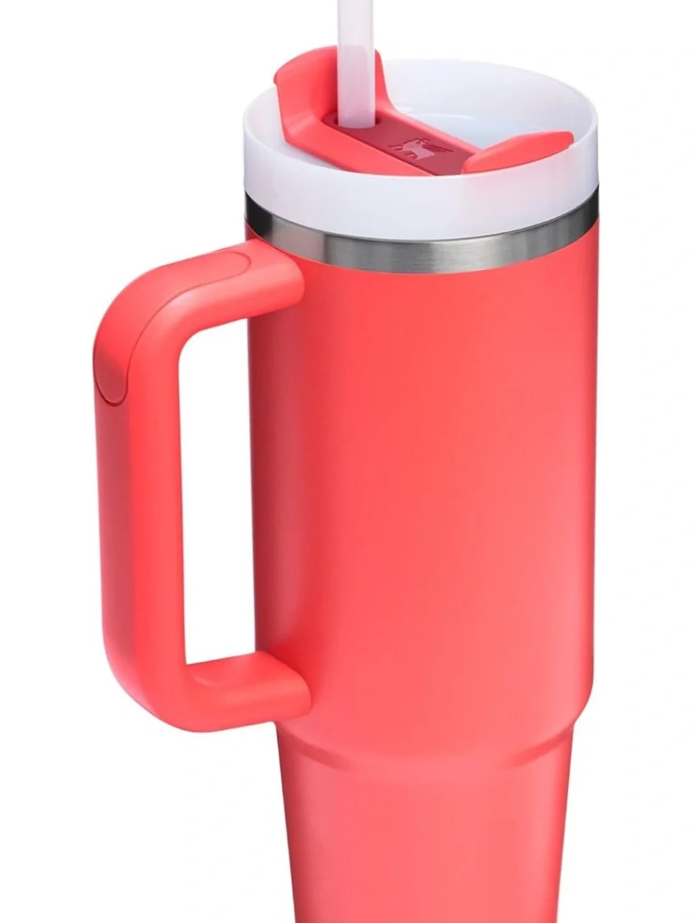 Stanley Quencher H2.0 30 oz Hot Coral Tumbler Handle Straw NIB